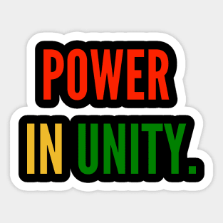 Power In Unity (#BlackLivesMatter) Sticker